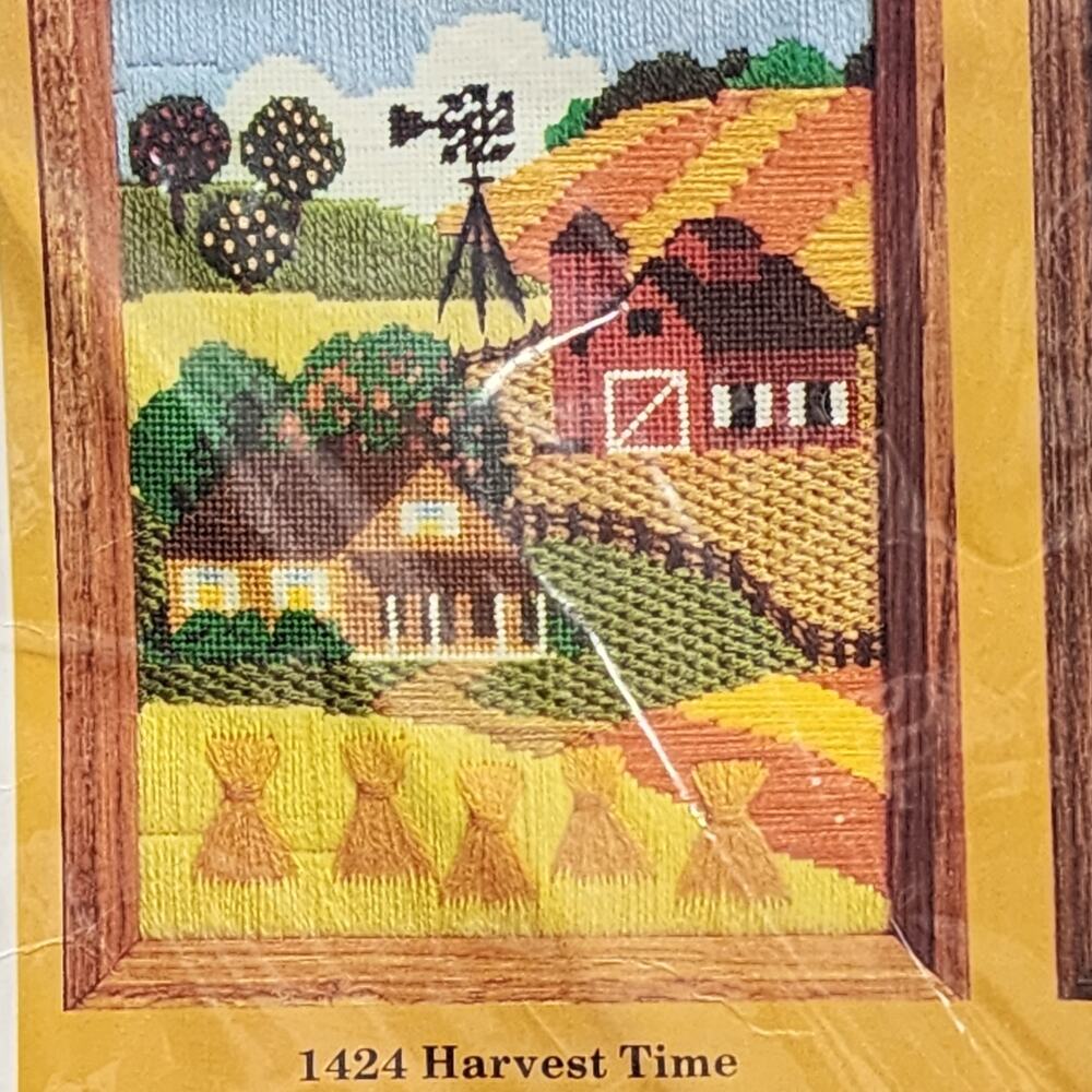 1424 HARVEST TIME Embroidery Kit By Kevin Burgess 8"x10" The Creative Circle NIP